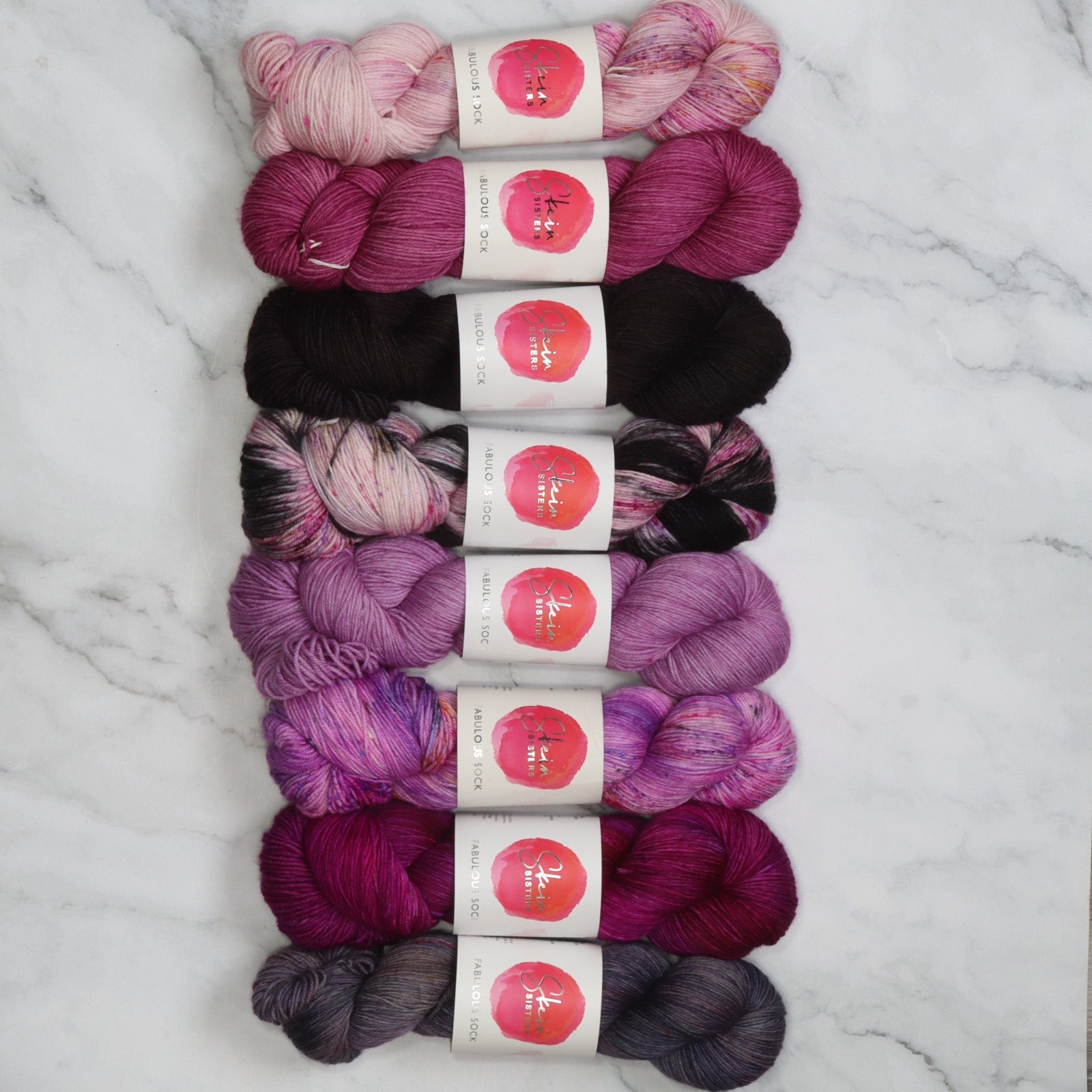 Westknits MKAL 2026 Color Kaleidoscope Kit in Skein Sisters Fabulous Sock, colourway Nocturne