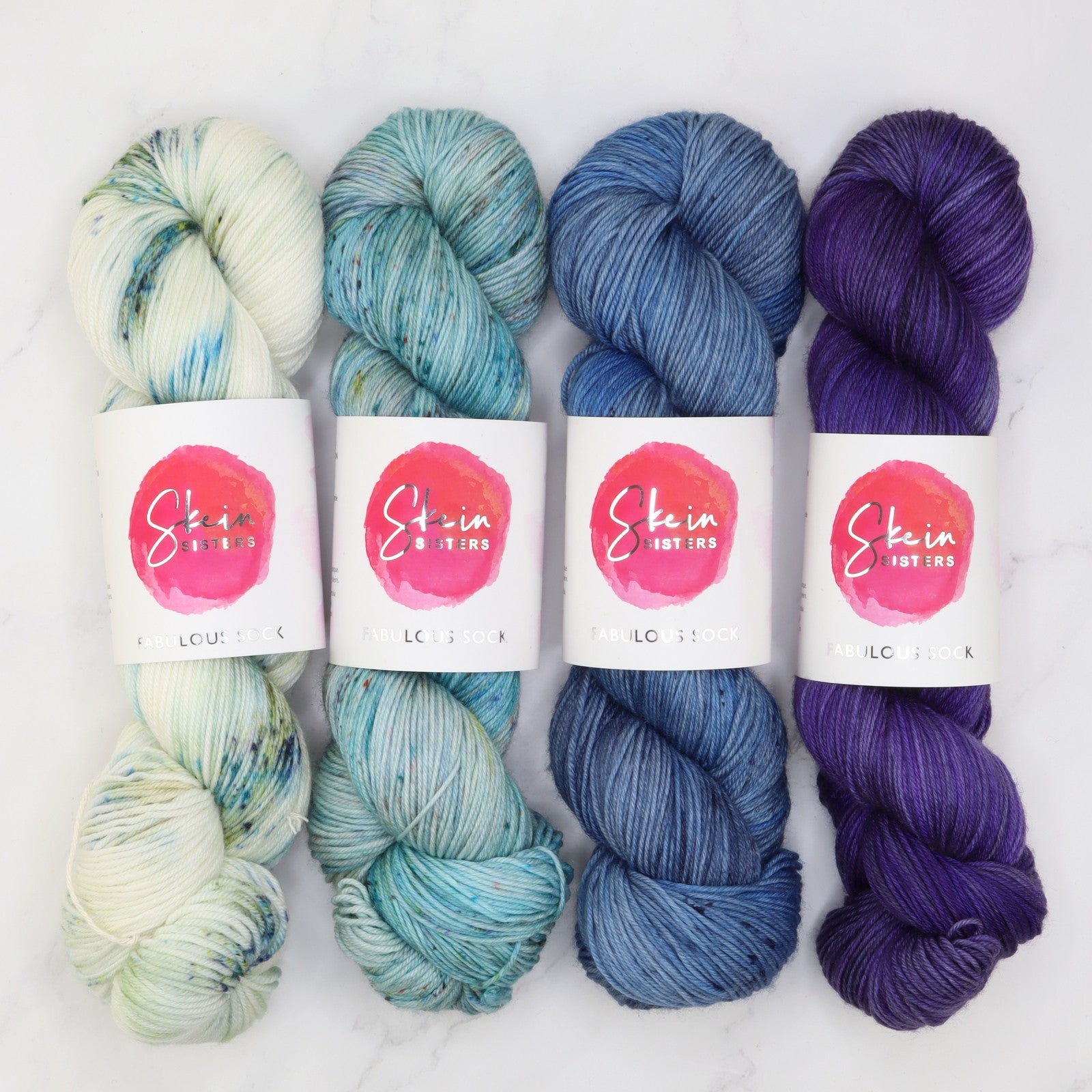 Fabulous Sock Gradient Sets in colourway Indigo – 4ply weight merino, nylon yarn