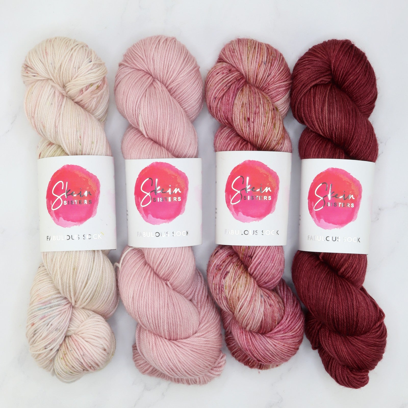 Fabulous Sock Gradient Sets in colourway Velvet – 4ply weight merino, nylon yarn