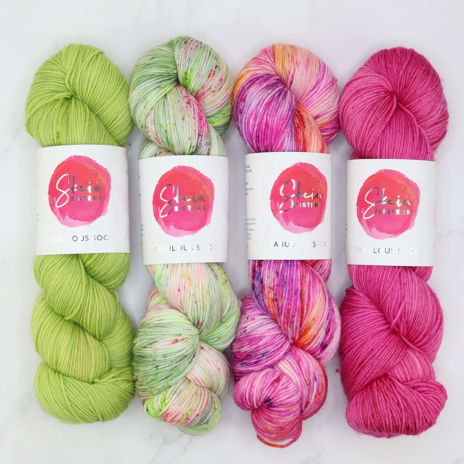 Fabulous Sock Gradient Sets in colourway Melon Crush – 4ply weight merino, nylon yarn