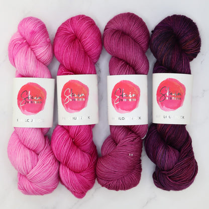 Fabulous Sock Gradient Sets in colourway Follow Your Heart – 4ply weight merino, nylon yarn