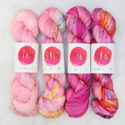 Fabulous Sock Gradient Sets in colourway Funhouse – 4ply weight merino, nylon yarn