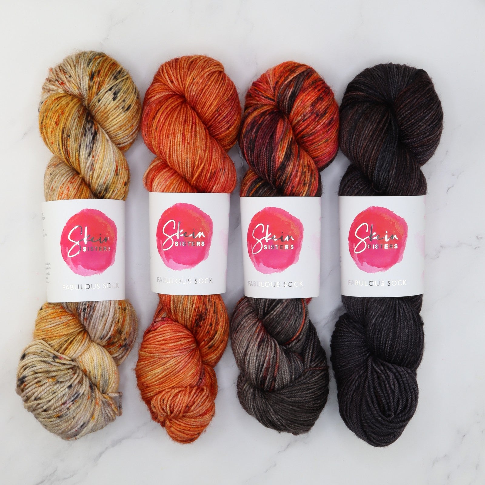 Fabulous Sock Gradient Sets in colourway Igneous – 4ply weight merino, nylon yarn