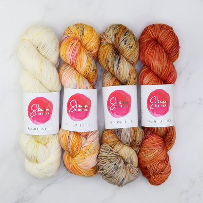 Fabulous Sock Gradient Sets in colourway Lady Marmalade – 4ply weight merino, nylon yarn