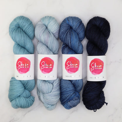 Fabulous Sock Gradient Sets in colourway Round the Twist – 4ply weight merino, nylon yarn