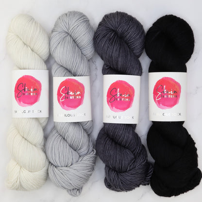 Fabulous Sock Gradient Sets in colourway Saturnine – 4ply weight merino, nylon yarn
