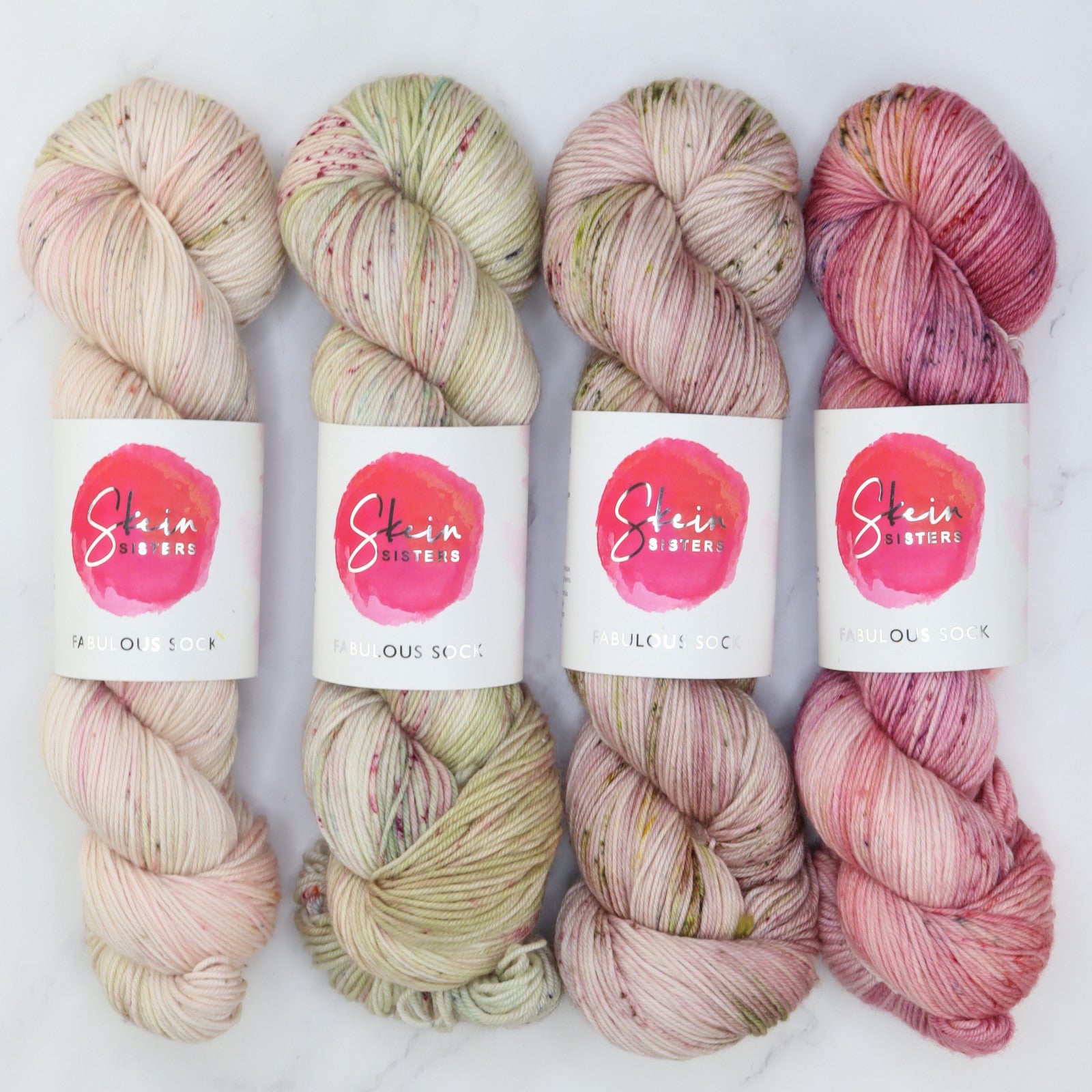Fabulous Sock Gradient Sets in colourway Slow Blush – 4ply weight merino, nylon yarn