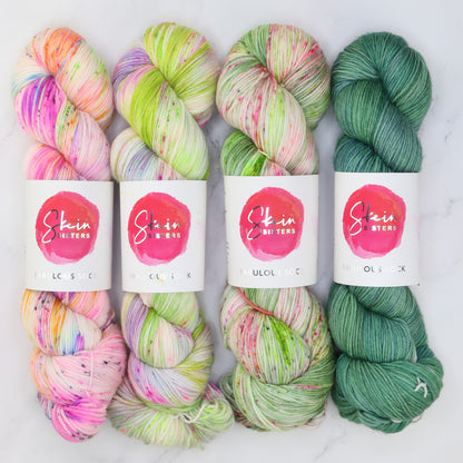 Fabulous Sock Gradient Sets in colourway Watermelon Slice – 4ply weight merino, nylon yarn