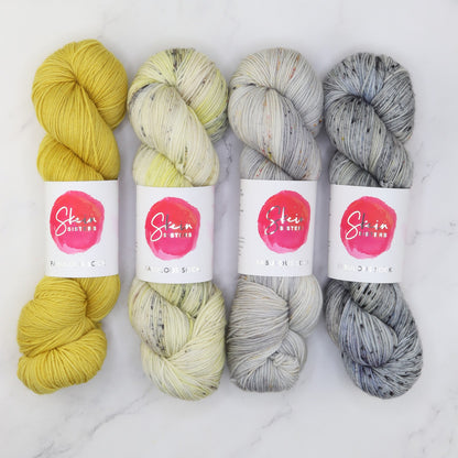 Fabulous Sock Gradient Sets in colourway What A Buzz – 4ply weight merino, nylon yarn