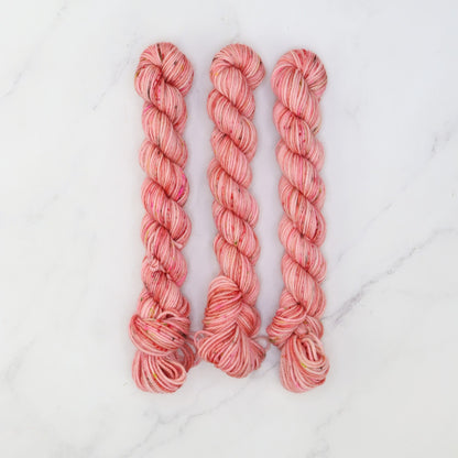 Skein Sisters Fabulous Sock Minis 20g/80m in colourway Amaryllis – 4ply weight merino, nylon yarn