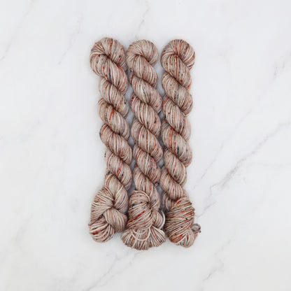 Skein Sisters Fabulous Sock Minis 20g/80m in colourway Barn Owl – 4ply weight merino, nylon yarn