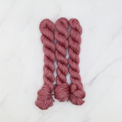 Skein Sisters Fabulous Sock Minis 20g/80m in colourway Crushed Velvet – 4ply weight merino, nylon yarn