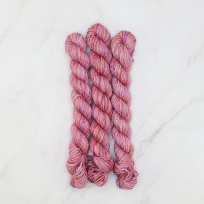 Skein Sisters Fabulous Sock Minis 20g/80m in colourway Dried Rose – 4ply weight merino, nylon yarn