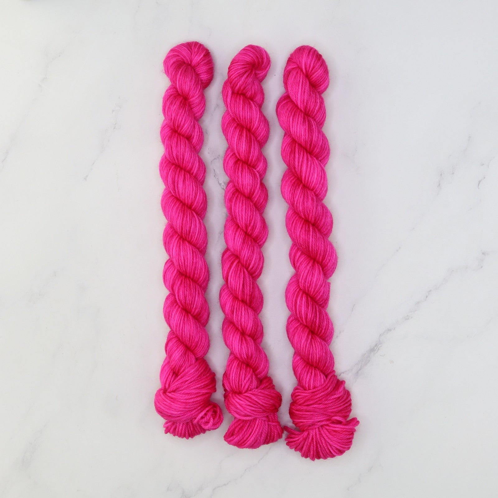 Skein Sisters Fabulous Sock Minis 20g/80m in colourway Hot Pink – 4ply weight merino, nylon yarn