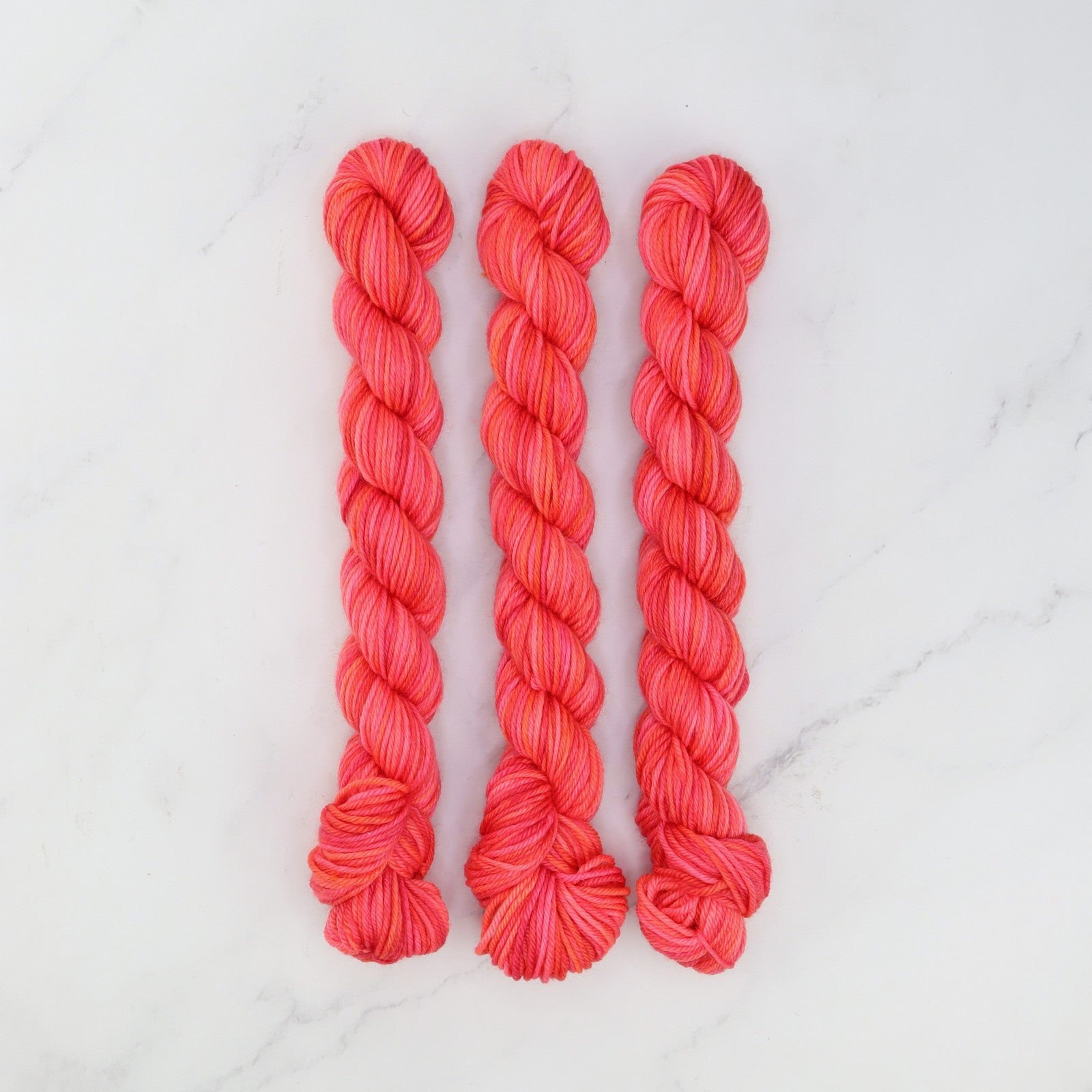 Skein Sisters Fabulous Sock Minis 20g/80m in colourway Hot Orange – 4ply weight merino, nylon yarn