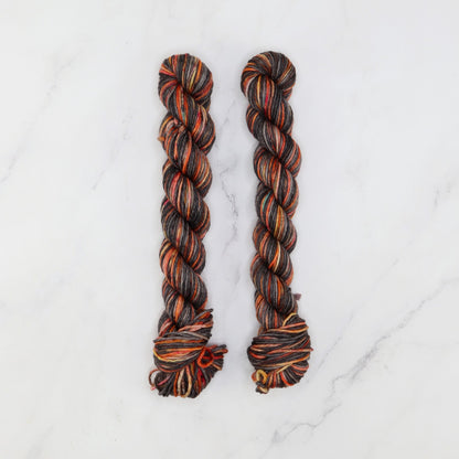 Skein Sisters Fabulous Sock Minis 20g/80m in colourway Igneous – 4ply weight merino, nylon yarn