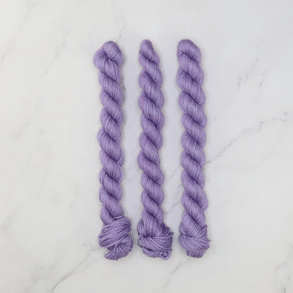 Skein Sisters Fabulous Sock Minis 20g/80m in colourway Jacaranda – 4ply weight merino, nylon yarn