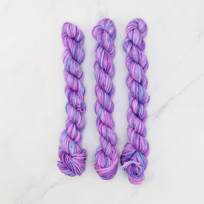 Skein Sisters Fabulous Sock Minis 20g/80m in colourway Jamboree – 4ply weight merino, nylon yarn