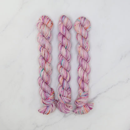 Skein Sisters Fabulous Sock Minis 20g/80m in colourway Magic Land – 4ply weight merino, nylon yarn