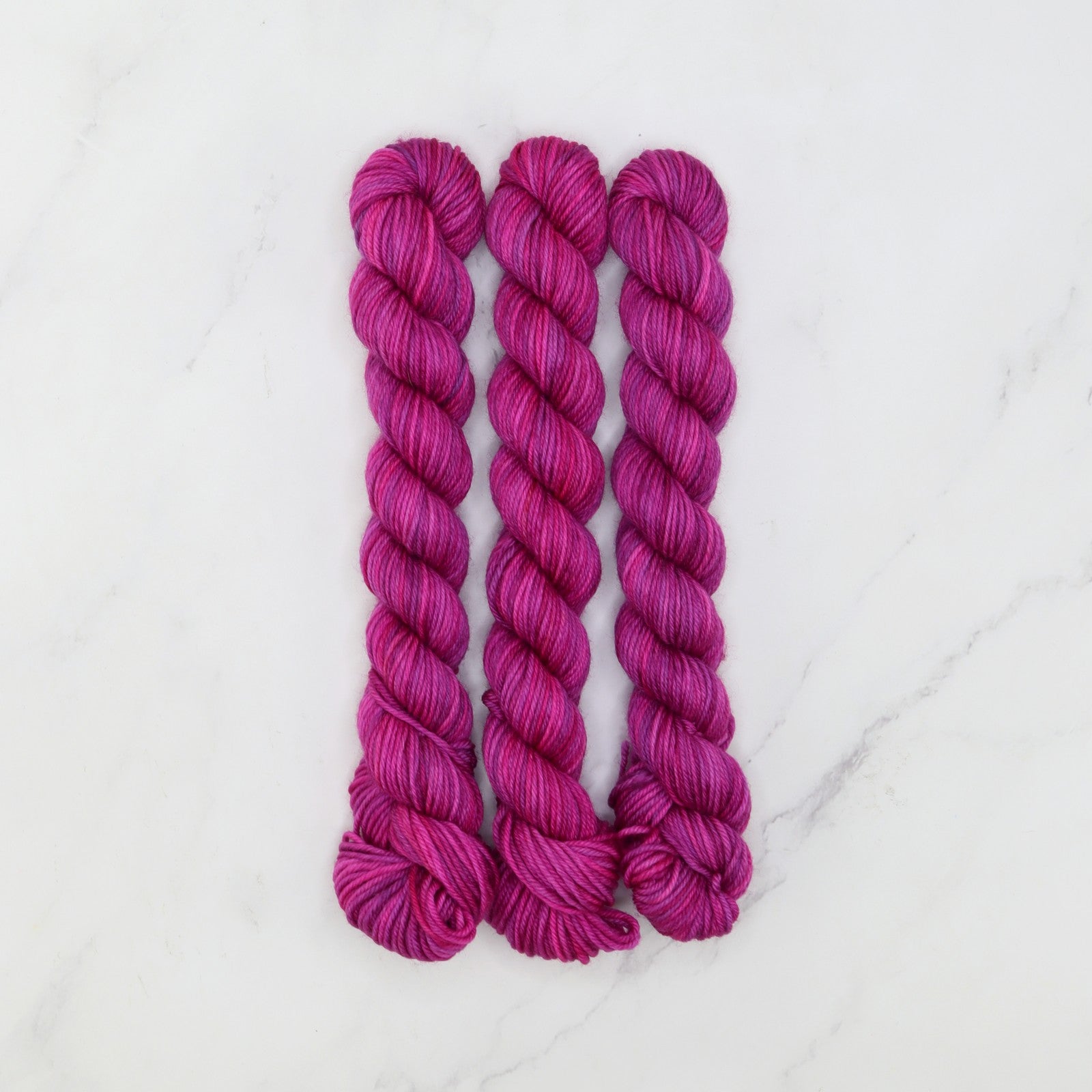 Skein Sisters Fabulous Sock Minis 20g/80m in colourway Magenta – 4ply weight merino, nylon yarn