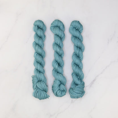 Skein Sisters Fabulous Sock Minis 20g/80m in colourway Waterglass – 4ply weight merino, nylon yarn