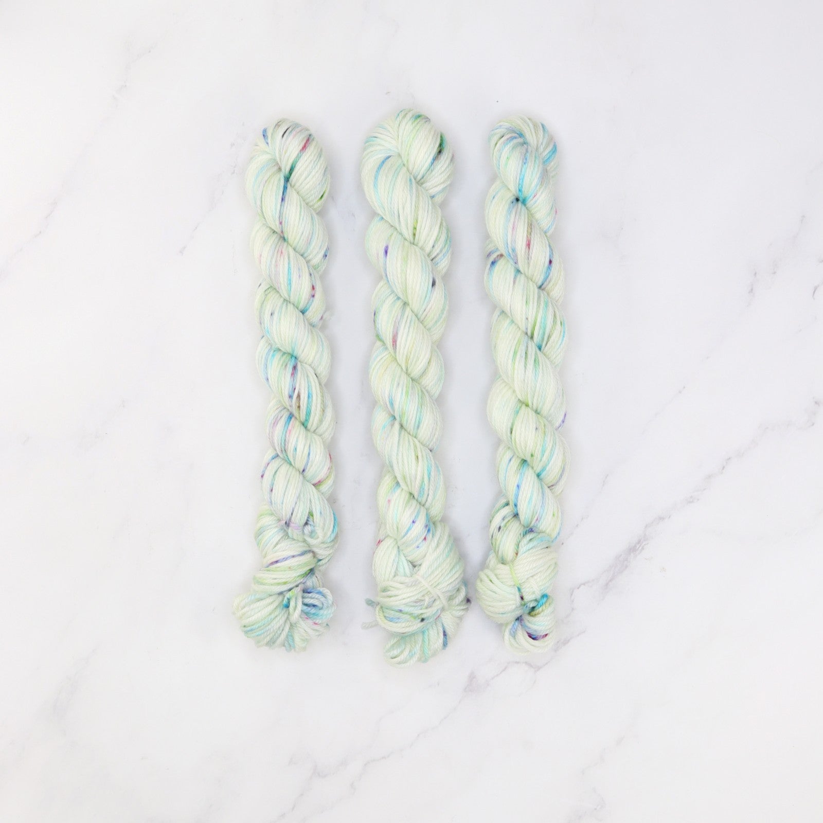 Skein Sisters Fabulous Sock Minis 20g/80m in colourway Waterlilies – 4ply weight merino, nylon yarn