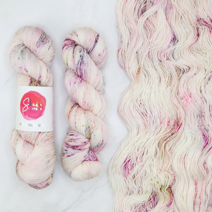 Skein Sisters Fabulous Sock in Ethereal, the yarn for the Outline Tee Kit