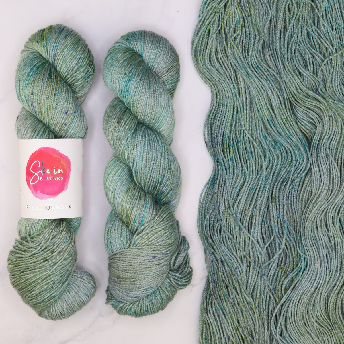 Skein Sisters Fabulous Sock in Leapfrog, the yarn for the Outline Tee Kit
