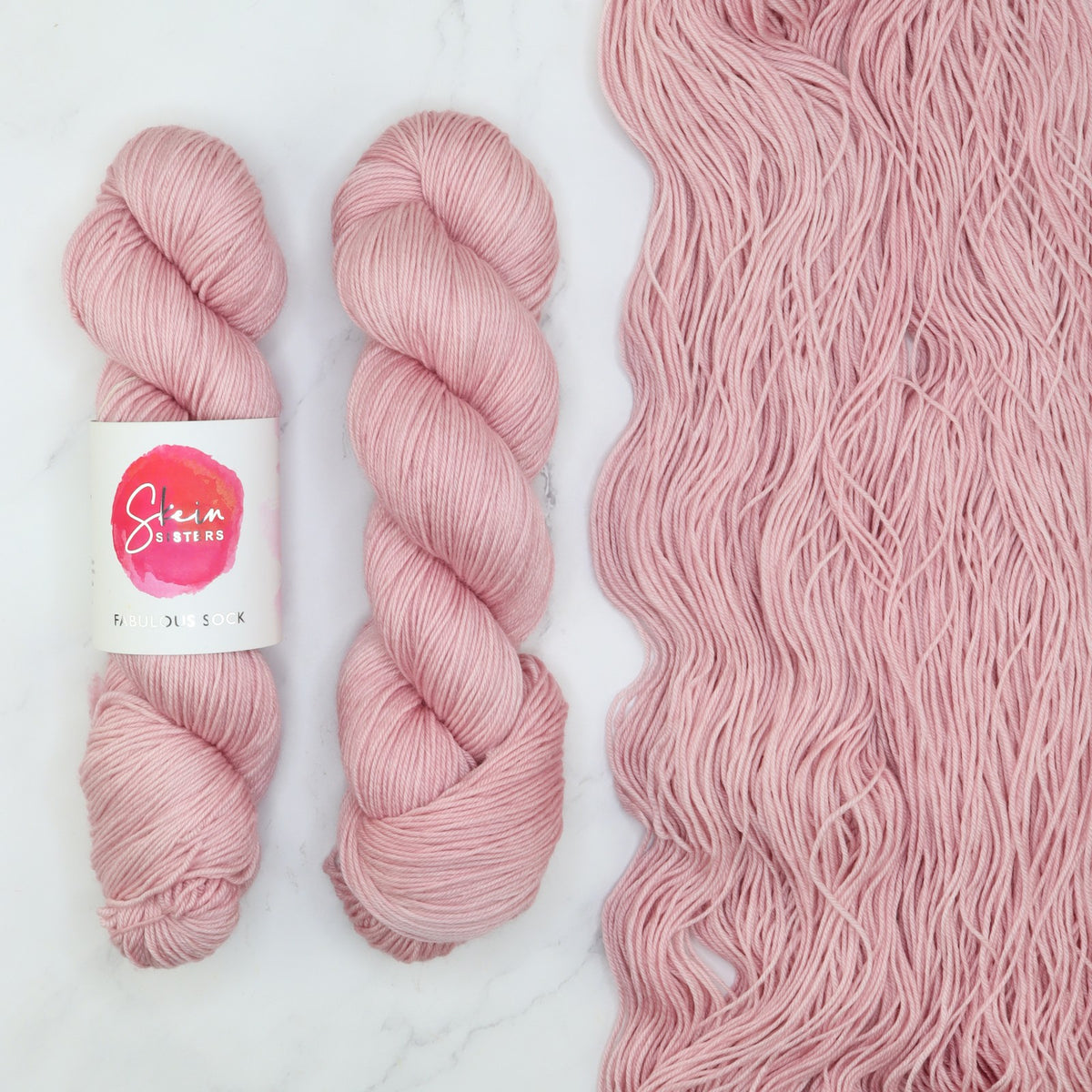 Skein Sisters Fabulous Sock in Rosy Tea, the yarn for the Outline Tee Kit