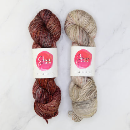 Westknits Go Go Dynamo Shawl kit, colourway Antique Barn