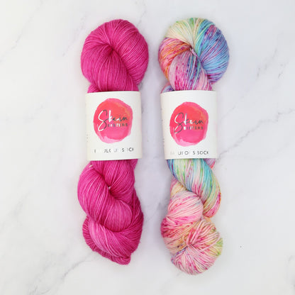 Westknits Go Go Dynamo Shawl kit, colourway All Dolled Up