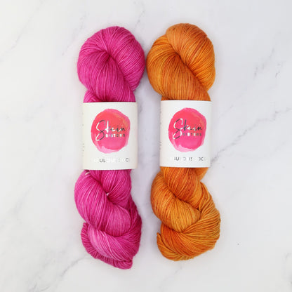 Westknits Go Go Dynamo Shawl kit, colourway Go Go Pandemonium
