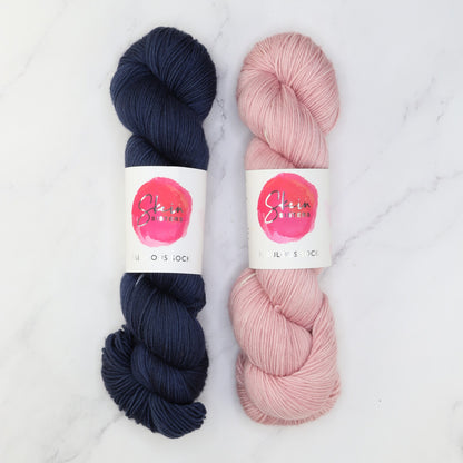 Westknits Go Go Dynamo Shawl kit, colourway Hollow Rose