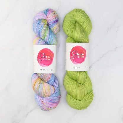 Westknits Go Go Dynamo Shawl kit, colourway Let's Go Fly a Kite
