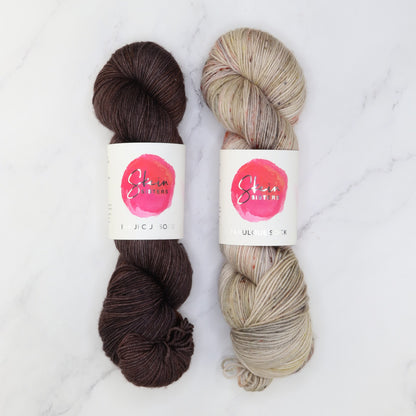 Westknits Go Go Dynamo Shawl kit, colourway Barn Owl