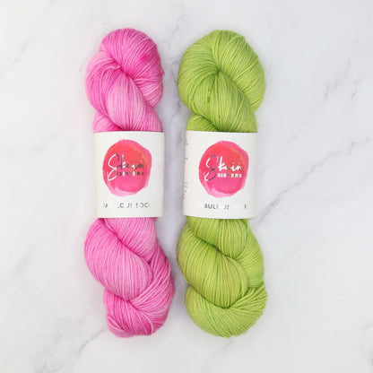 Westknits Go Go Dynamo Shawl kit, colourway Limelight