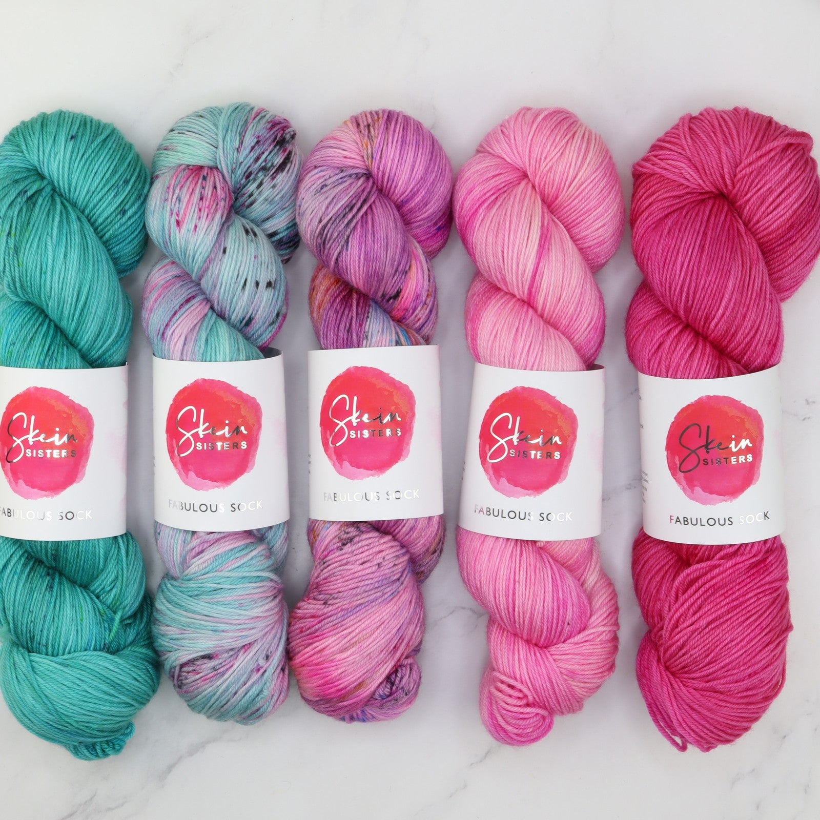 Glittering Snowscape Shawl kit in Fabulous Sock, colourway Fairytopia