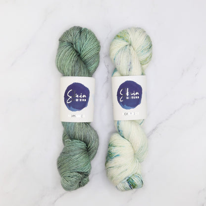 Krisanteema Shawl kit in Romance, colourway Spindrift