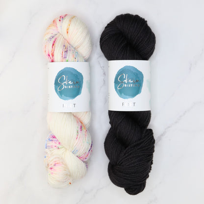 Ondine Cowl kit in Poet, colourway Morticia