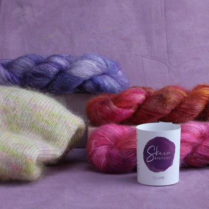 Skein Sisters Plume – 2ply weight mohair, silk yarn – view 2