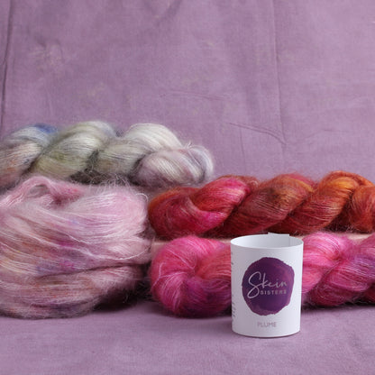 Skein Sisters Plume – 2ply weight mohair, silk yarn – view 3