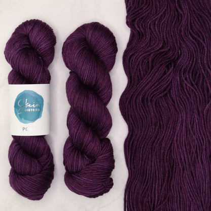 Skein Sisters Poet in colourway After Midnight – 10ply weight merino, nylon, silk yarn