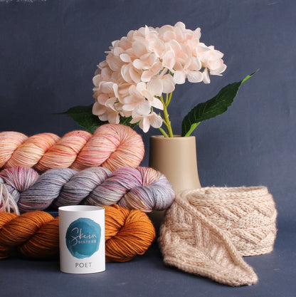 Skein Sisters Poet – 10ply weight merino, nylon, silk yarn