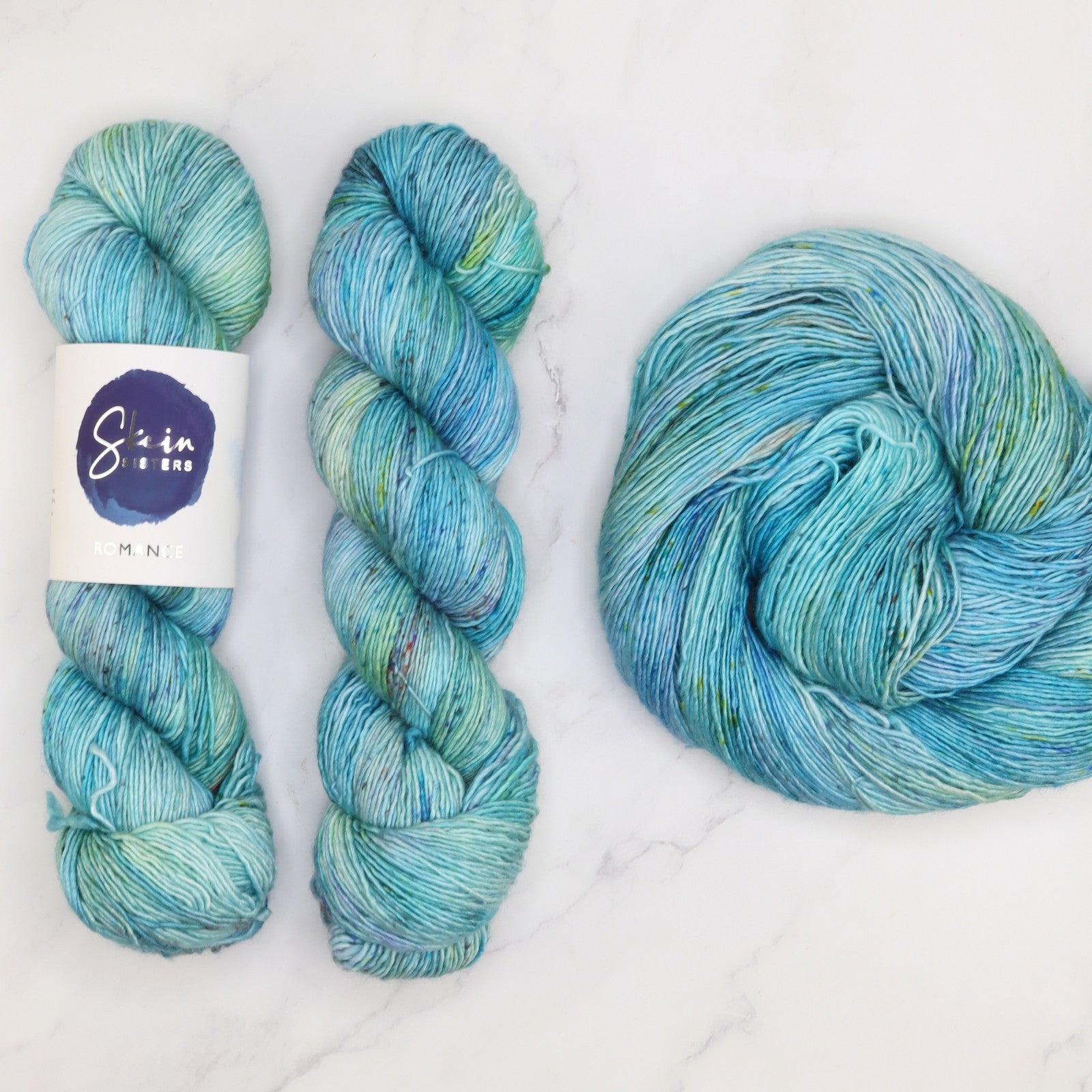 Skein Sisters Romance in colourway Celestial – 4ply weight merino, silk yarn
