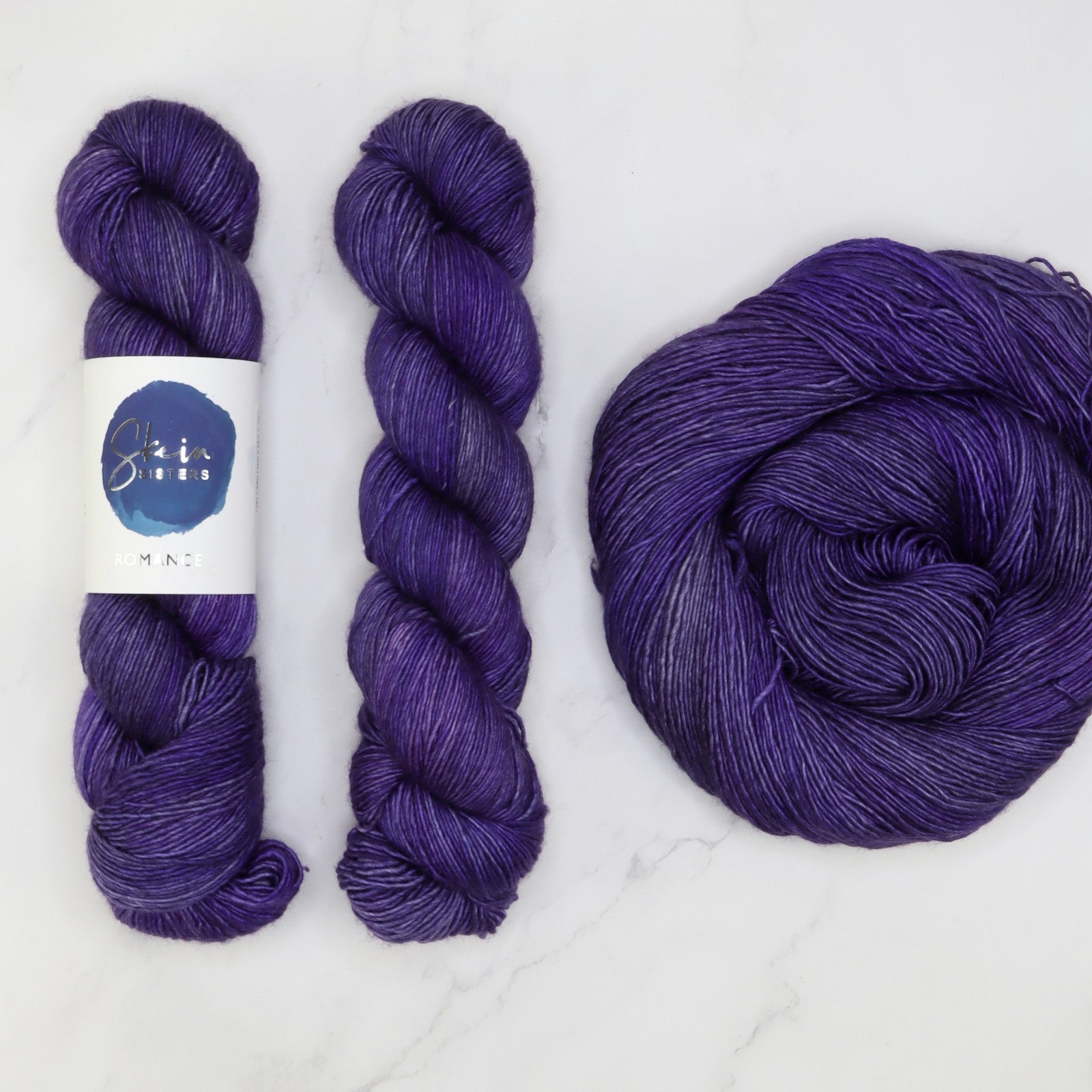 Skein Sisters Romance in colourway Closer to Fine – 4ply weight merino, silk yarn