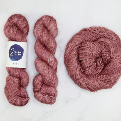 Skein Sisters Romance in colourway Crushed Velvet – 4ply weight merino, silk yarn