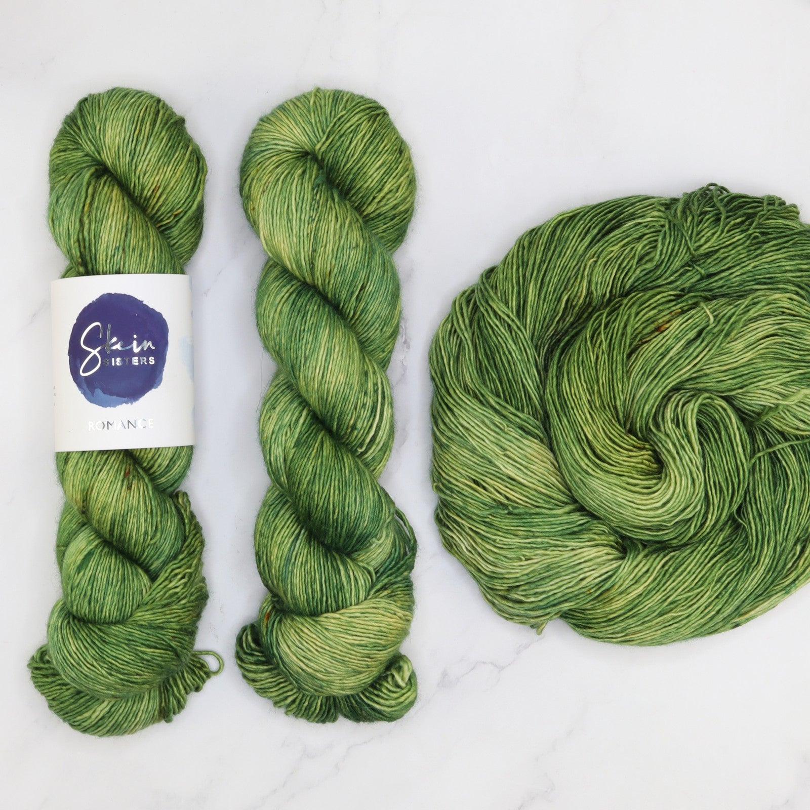 Skein Sisters Romance in colourway Crypsis – 4ply weight merino, silk yarn