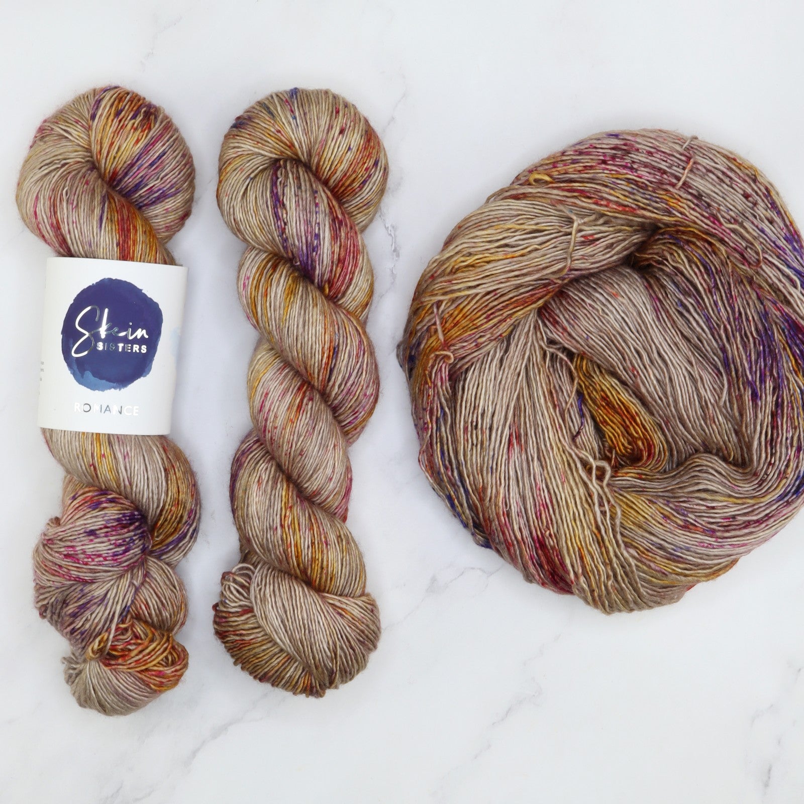 Skein Sisters Romance in colourway Curio – 4ply weight merino, silk yarn