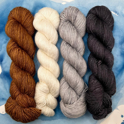 The Frank Shawl kit in Romance, colourway Original
