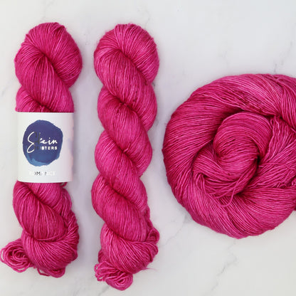 Skein Sisters Romance in colourway Fuchsia Proof – 4ply weight merino, silk yarn